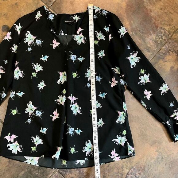Banana Republic V-neck Long Sleeve Floral Blouse Medium - Picture 5 of 11